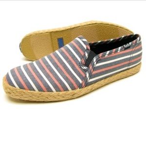 Keds Jute Striped Slip Ons